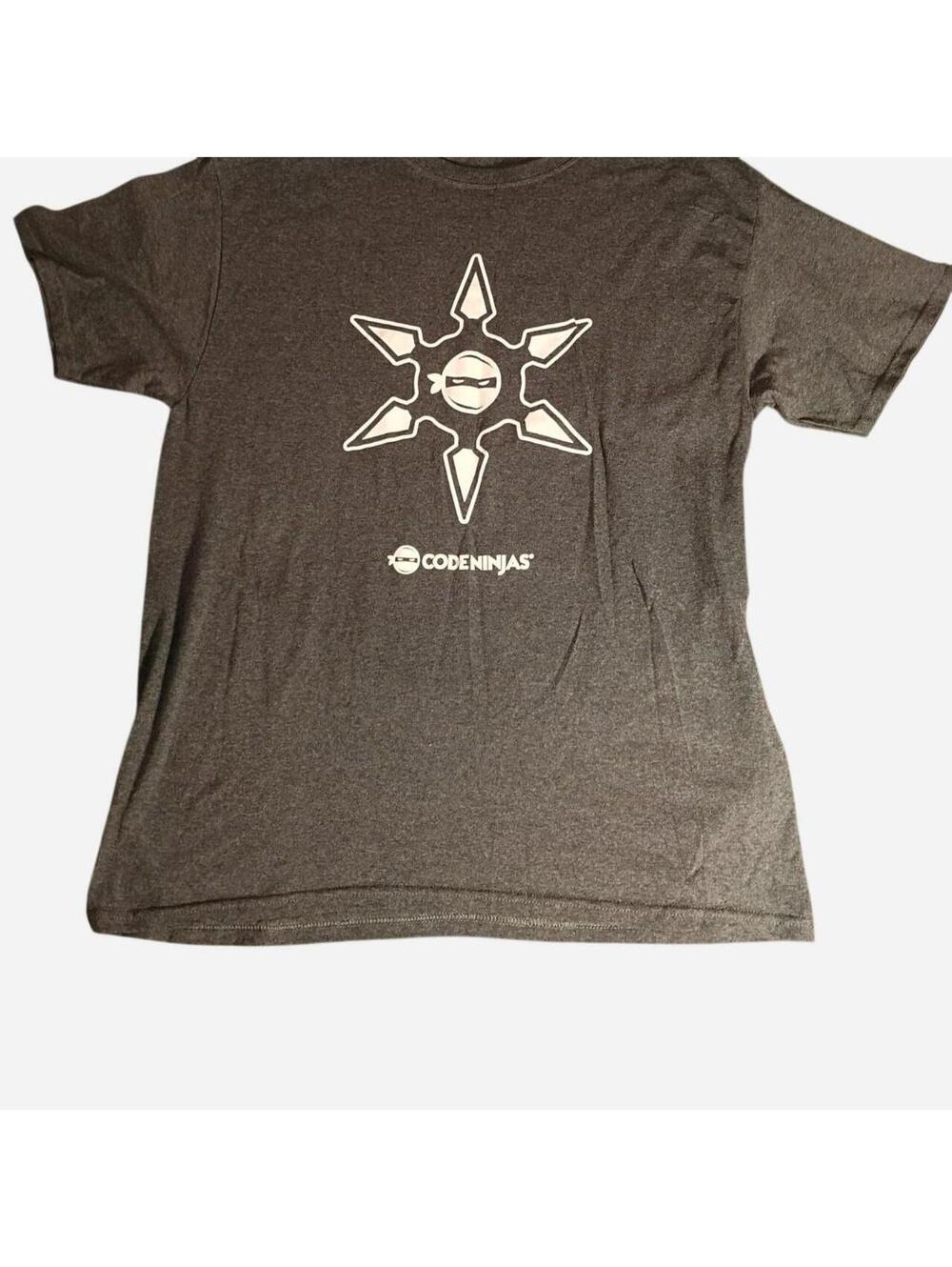 Jerzees Dri-Power Large Gray Code Ninjas Graphic T-Shirt